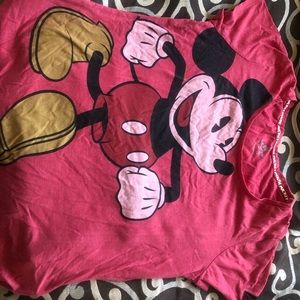 Red Mickey Mouse shirt